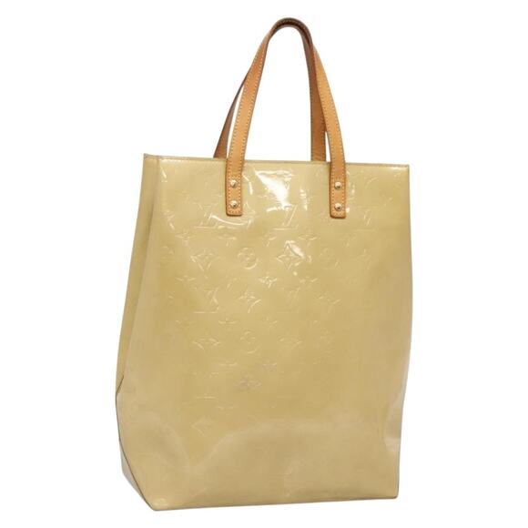 LOUIS VUITTON Monogram Vernis Reade MM Hand Bag Beige M91141 - Picture 1 of 16